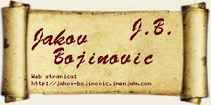 Jakov Bojinović vizit kartica